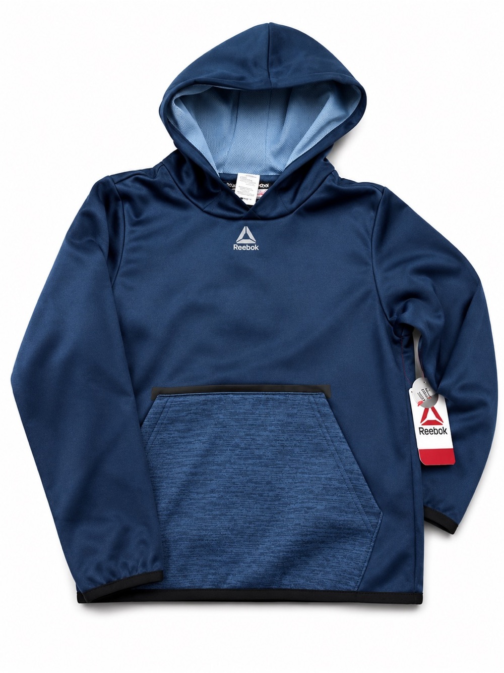 NWT Reebok Boys Performance Hoodie | Navy Blue Athletic Pullover
